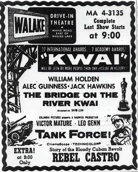 Walake Drive-In Theatre - Old Ad (newer photo)
